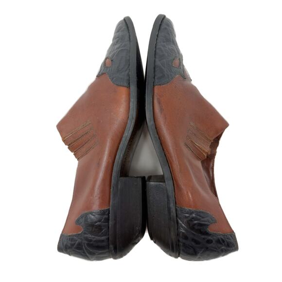 Vintage 90s Ellemenno Winona Western Booties Womens size 7 M Leather Shoes - Picture 6 of 16